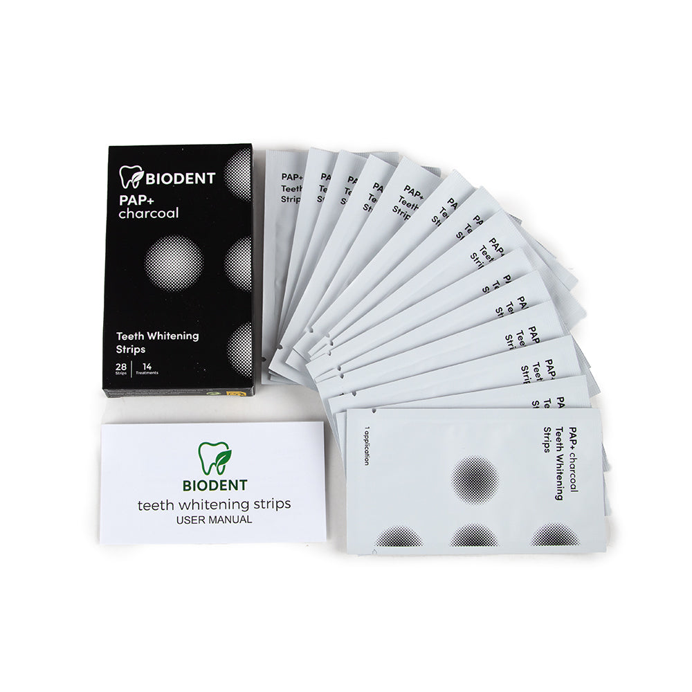 Strisce sbiancanti al carbone attivo