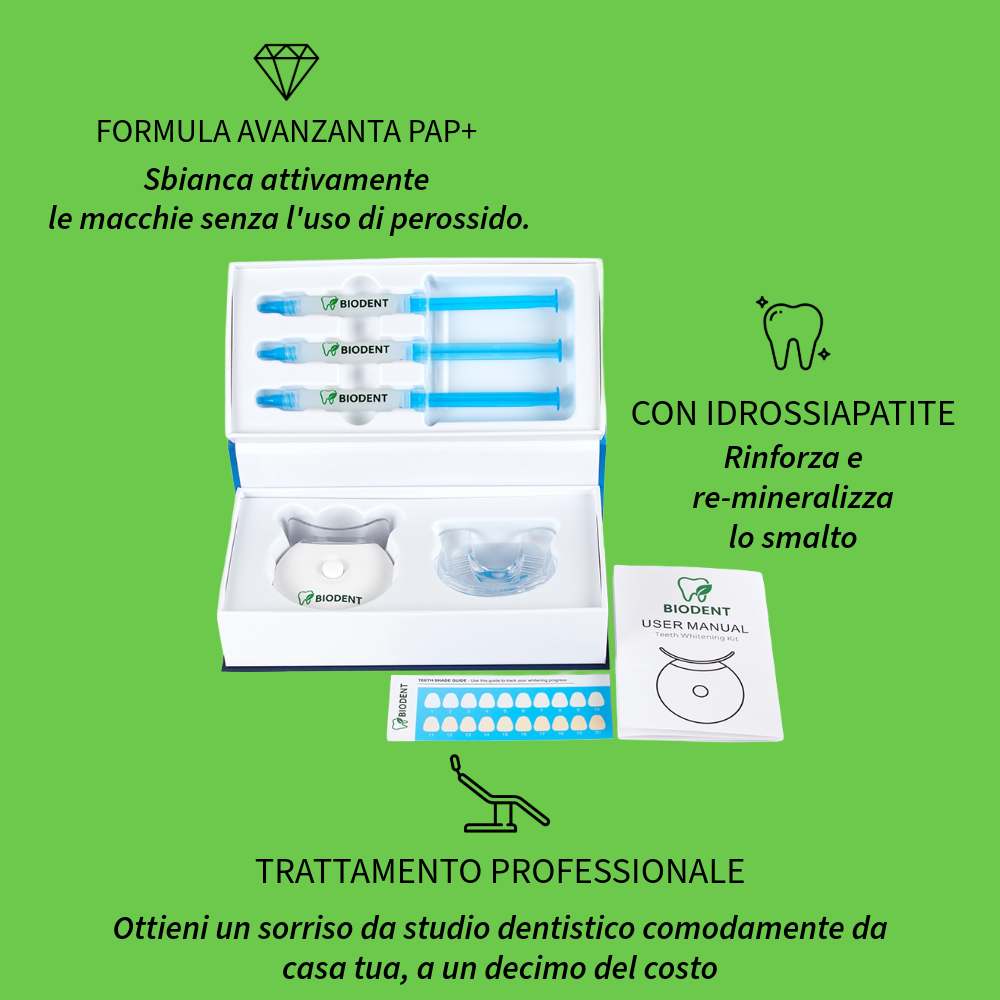 Kit Sbiancante Denti Professionale con lampada LED