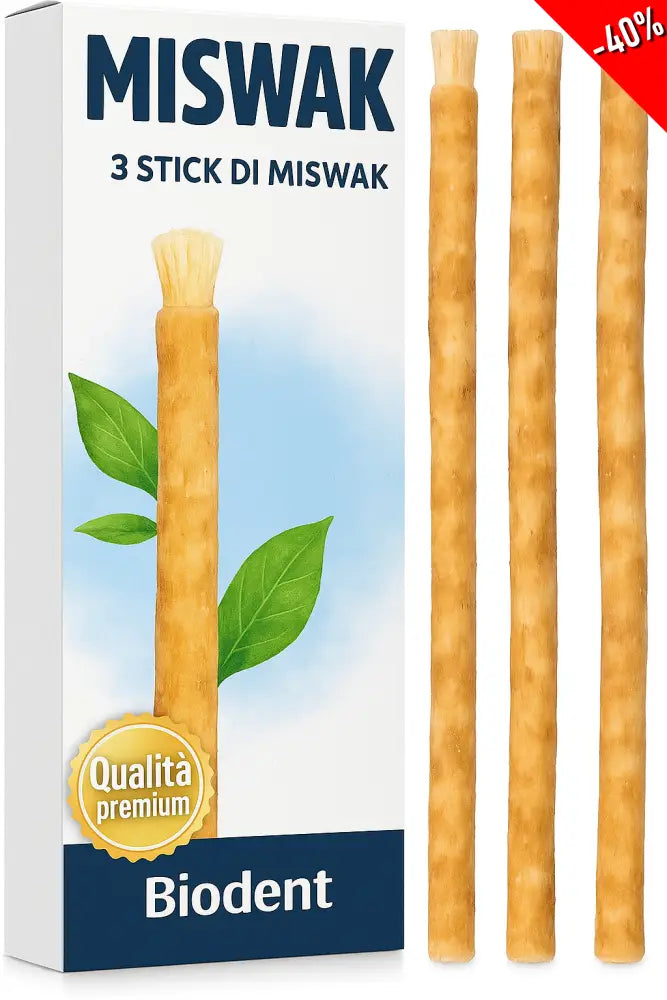 Miswak Spazzolino Naturale 100% Biologico Sbiancante Denti